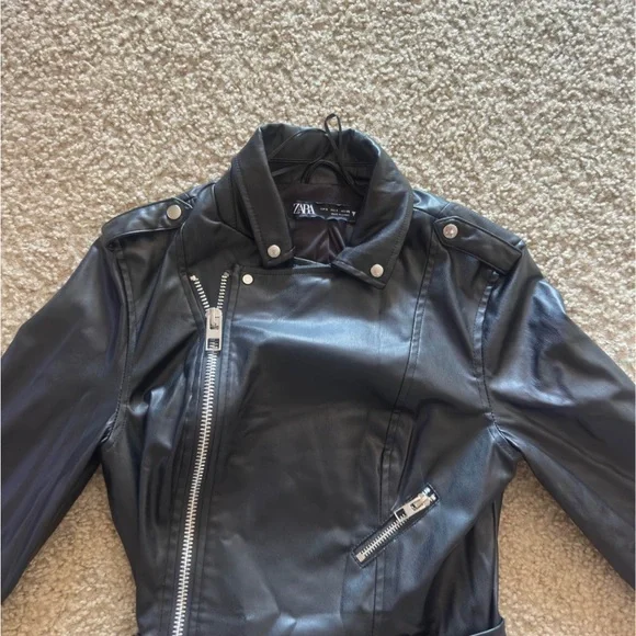 Zara Black Leather Dress - Picture 2 of 2